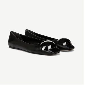 NEW FRANCO SARTO Leather Amaya Flats in black for women 1225 3m7